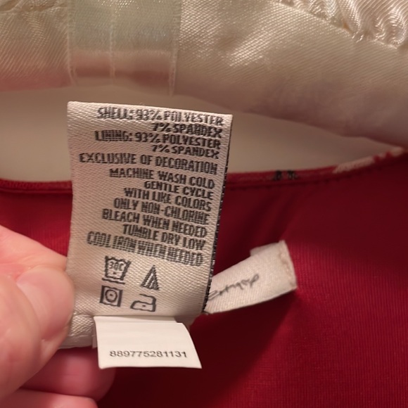 American Rag Red Floral Mesh Dress - Picture 10 of 10